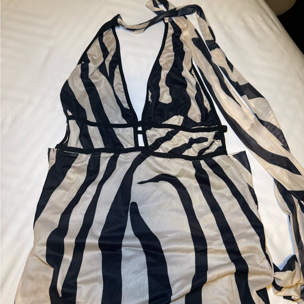 Stylish Zebra Print Maxi Dress